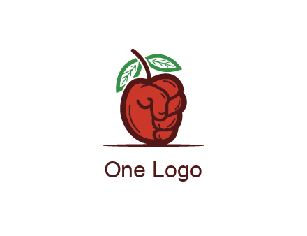 red apple for beverage logo
