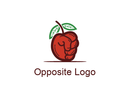 red apple for beverage logo