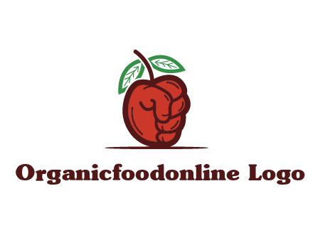red apple for beverage logo