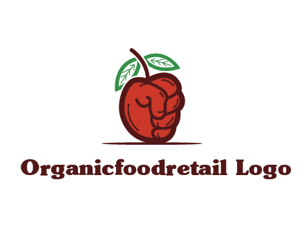 red apple for beverage logo