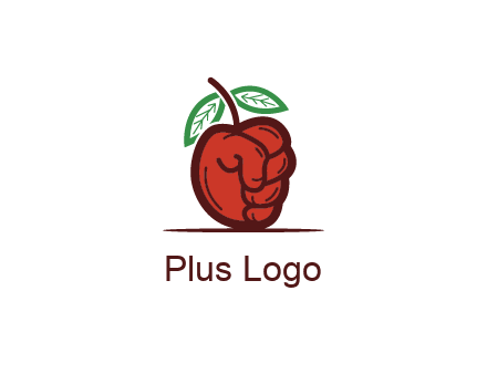 red apple for beverage logo