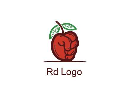 red apple for beverage logo
