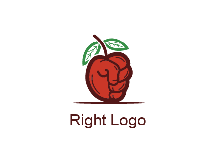 red apple for beverage logo