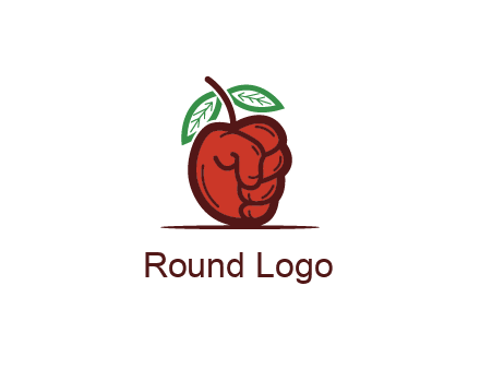red apple for beverage logo