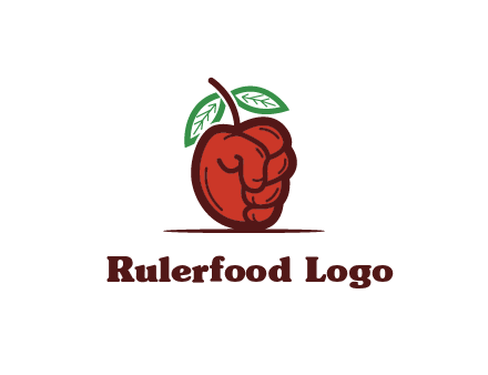 red apple for beverage logo