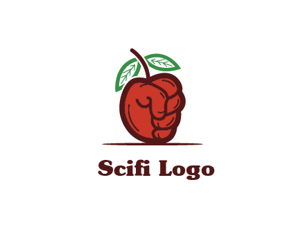 red apple for beverage logo