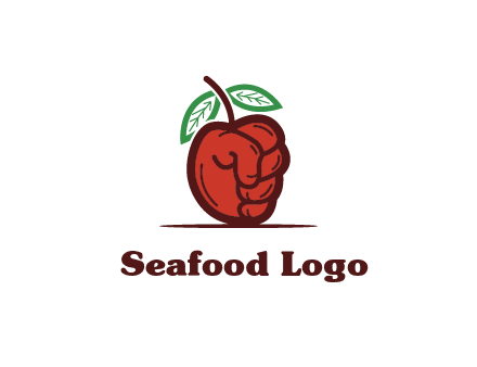 red apple for beverage logo