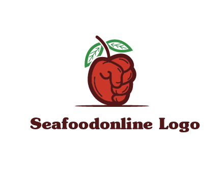 red apple for beverage logo
