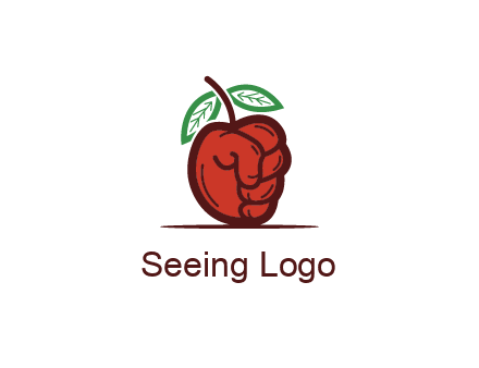 red apple for beverage logo