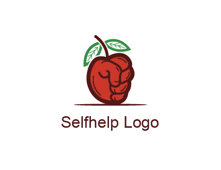 red apple for beverage logo