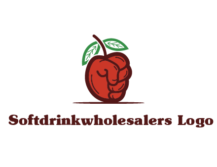 red apple for beverage logo