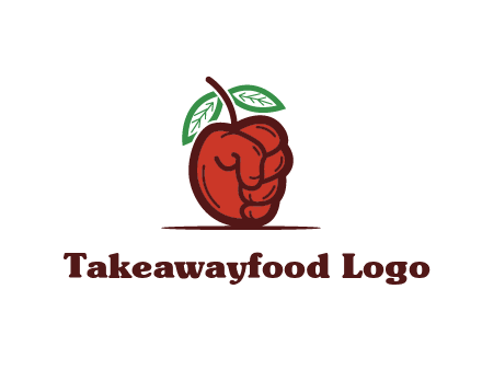 red apple for beverage logo