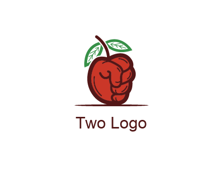 red apple for beverage logo
