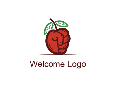red apple for beverage logo