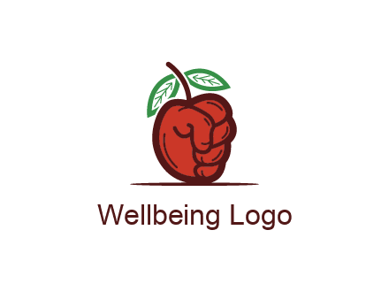 red apple for beverage logo