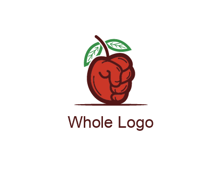 red apple for beverage logo
