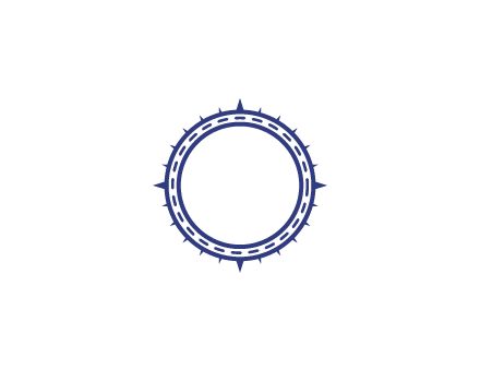 spikey circle with road pattern in it