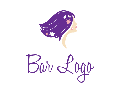 stars ornament on hair woman head fashion logo icon