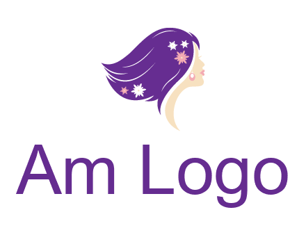 stars ornament on hair woman head fashion logo icon