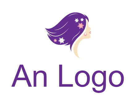 stars ornament on hair woman head fashion logo icon