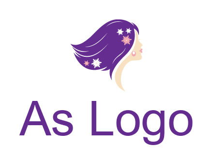 stars ornament on hair woman head fashion logo icon