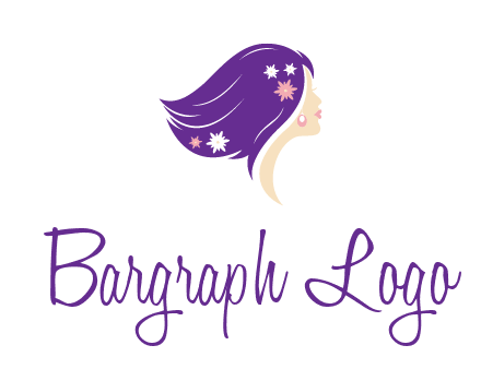 stars ornament on hair woman head fashion logo icon