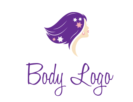 stars ornament on hair woman head fashion logo icon