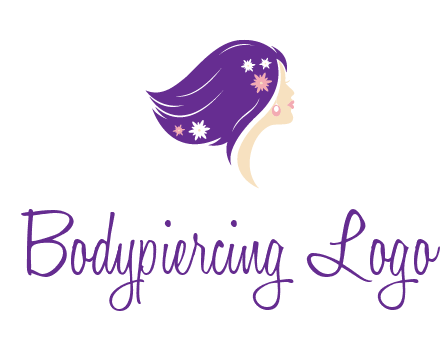 stars ornament on hair woman head fashion logo icon