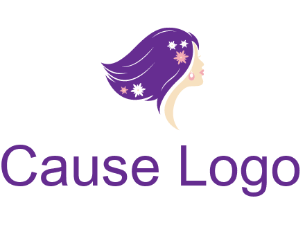 stars ornament on hair woman head fashion logo icon