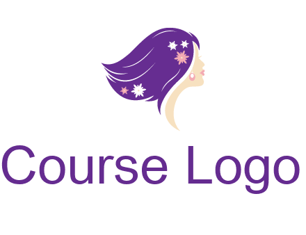 stars ornament on hair woman head fashion logo icon
