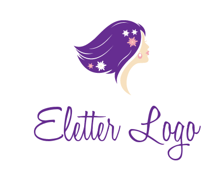 stars ornament on hair woman head fashion logo icon