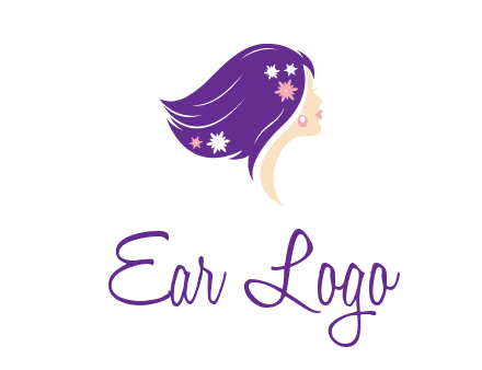 stars ornament on hair woman head fashion logo icon