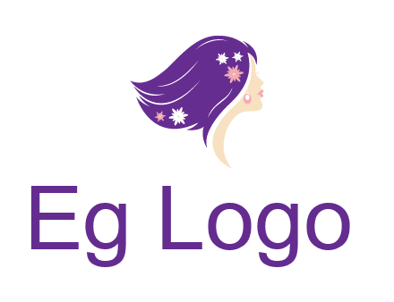 stars ornament on hair woman head fashion logo icon