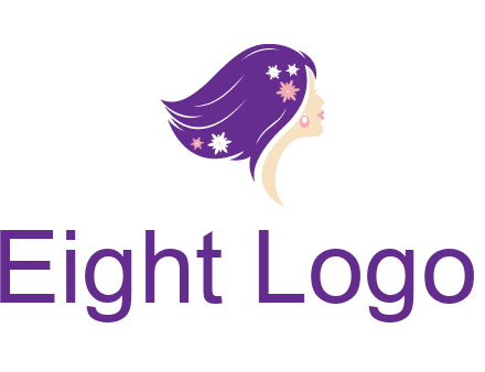 stars ornament on hair woman head fashion logo icon