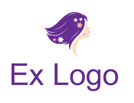 stars ornament on hair woman head fashion logo icon