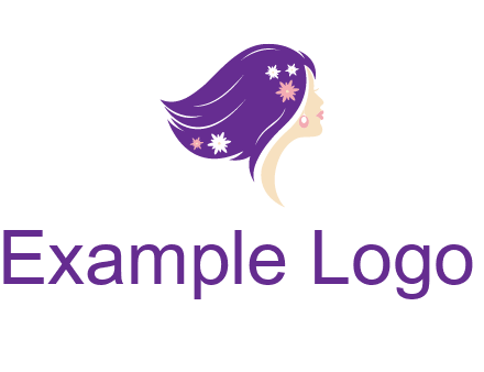 stars ornament on hair woman head fashion logo icon