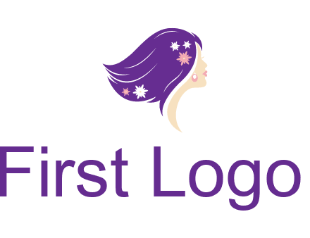 stars ornament on hair woman head fashion logo icon