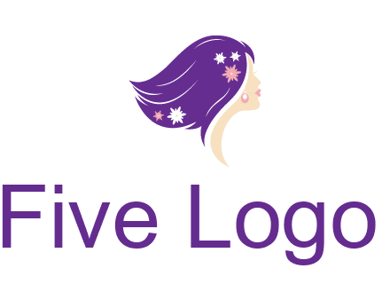 stars ornament on hair woman head fashion logo icon