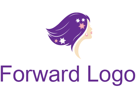 stars ornament on hair woman head fashion logo icon