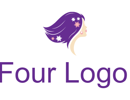 stars ornament on hair woman head fashion logo icon