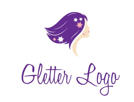 stars ornament on hair woman head fashion logo icon