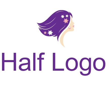 stars ornament on hair woman head fashion logo icon
