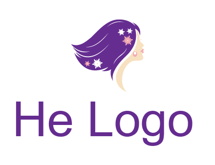 stars ornament on hair woman head fashion logo icon
