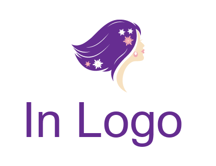 stars ornament on hair woman head fashion logo icon