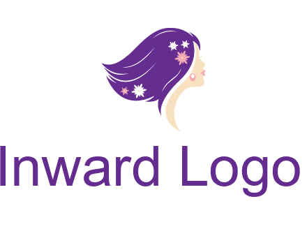 stars ornament on hair woman head fashion logo icon