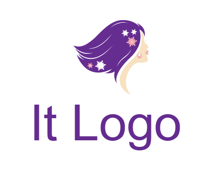 stars ornament on hair woman head fashion logo icon