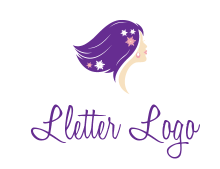 stars ornament on hair woman head fashion logo icon