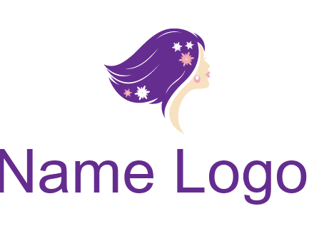 stars ornament on hair woman head fashion logo icon