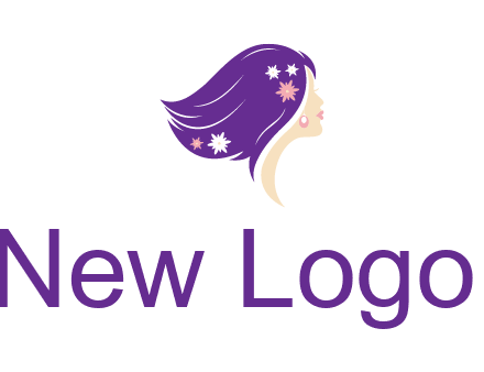 stars ornament on hair woman head fashion logo icon