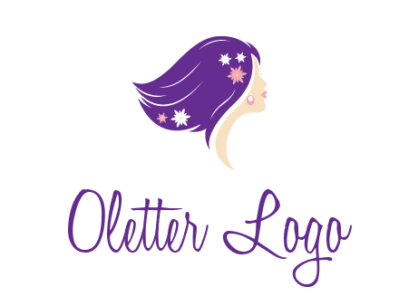 stars ornament on hair woman head fashion logo icon